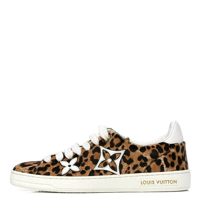 Louis Vuitton Calfskin Pony Hair Leopard Monogram Frontrow Sneakers 35 1 of 5