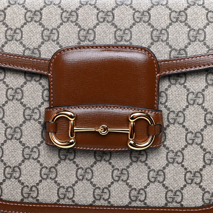 Gucci GG Supreme Monogram Horsebit 1955 Shoulder Bag Beige Brown Sugar 11 of 12