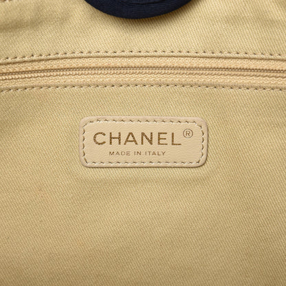 Chanel Canvas Small Deauville Tote Dark Blue 6 of 14