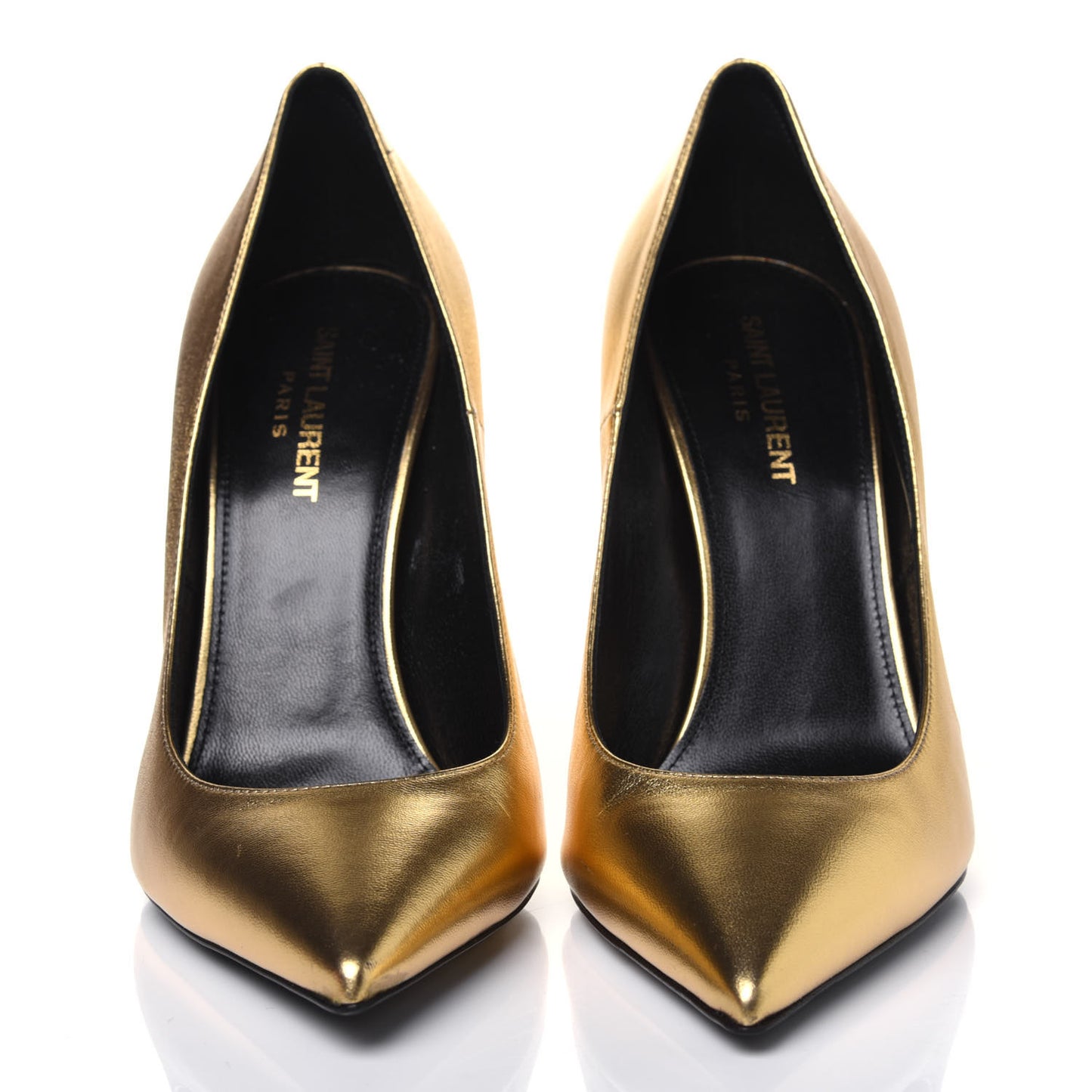 Calfskin Opyum 100 Pumps 39 Gold