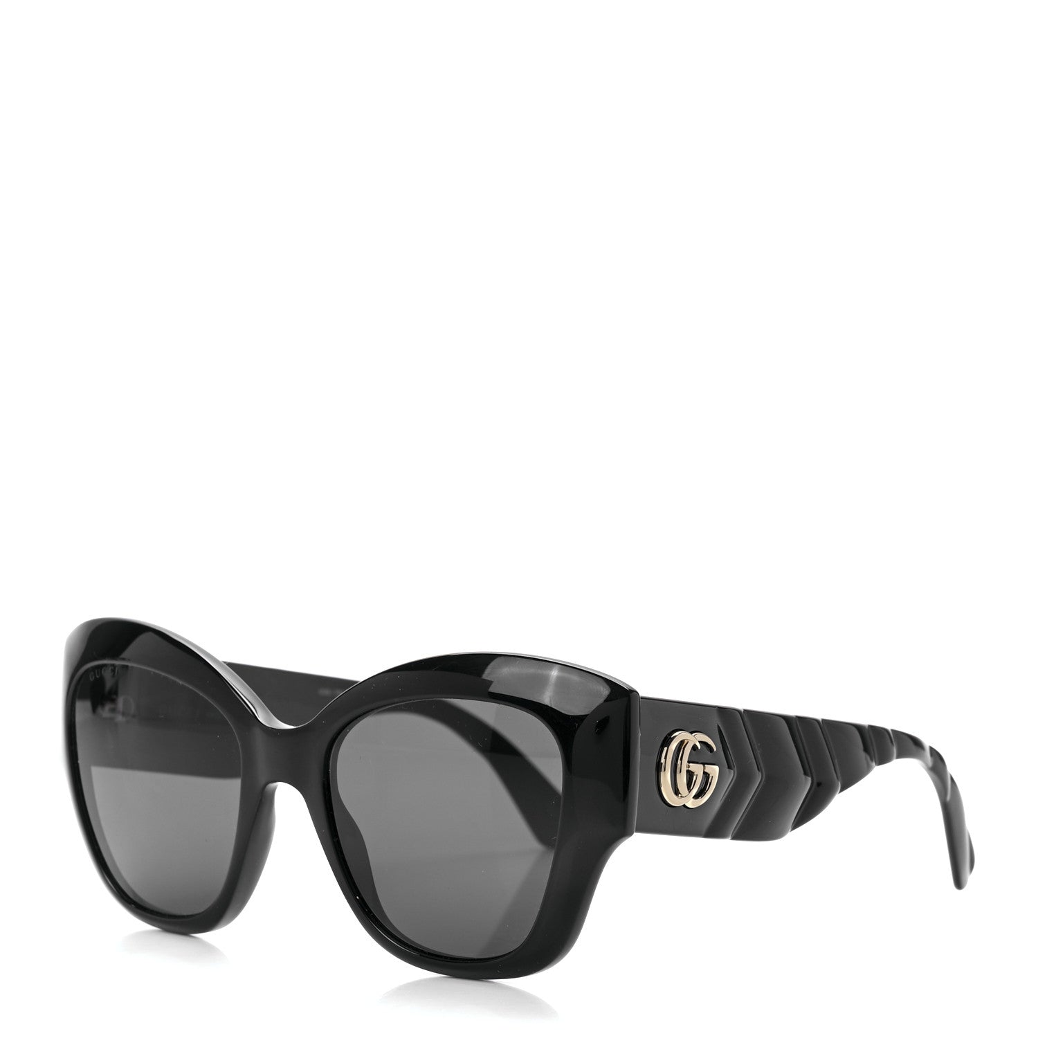 Gucci Acetate GG Butterfly Sunglasses GG0808S Black 1 of 8