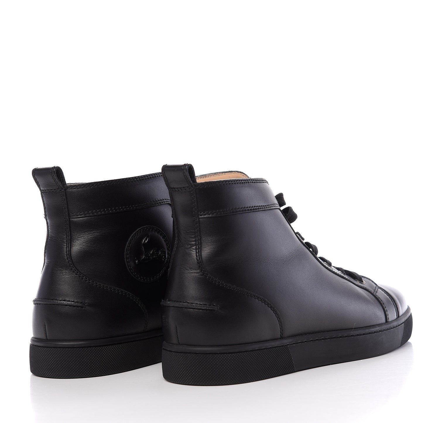 Calfskin Mens Louis Flat Sneakers 41.5 Black