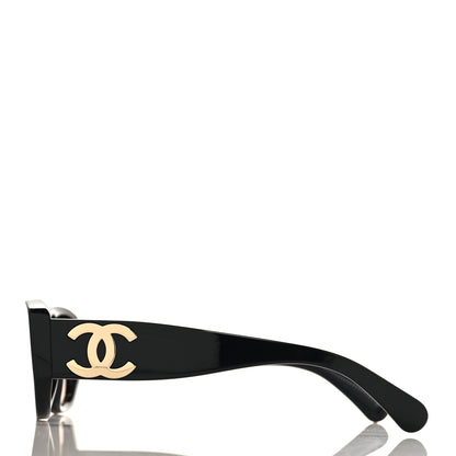 Chanel Acetate Rectangle Sunglasses 5493 Black 3 of 7