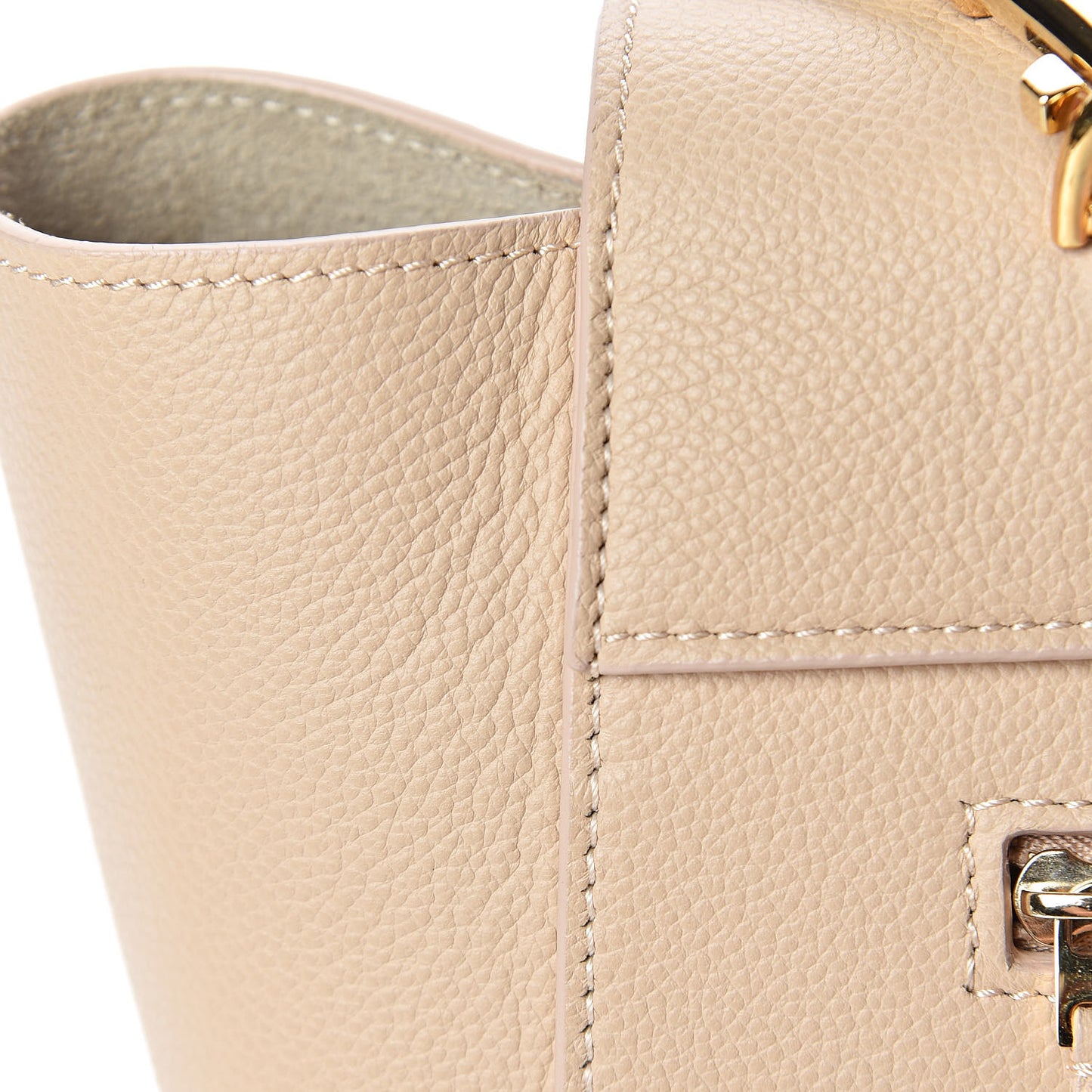 Grained Calfskin Mini Belt Bag Light Taupe