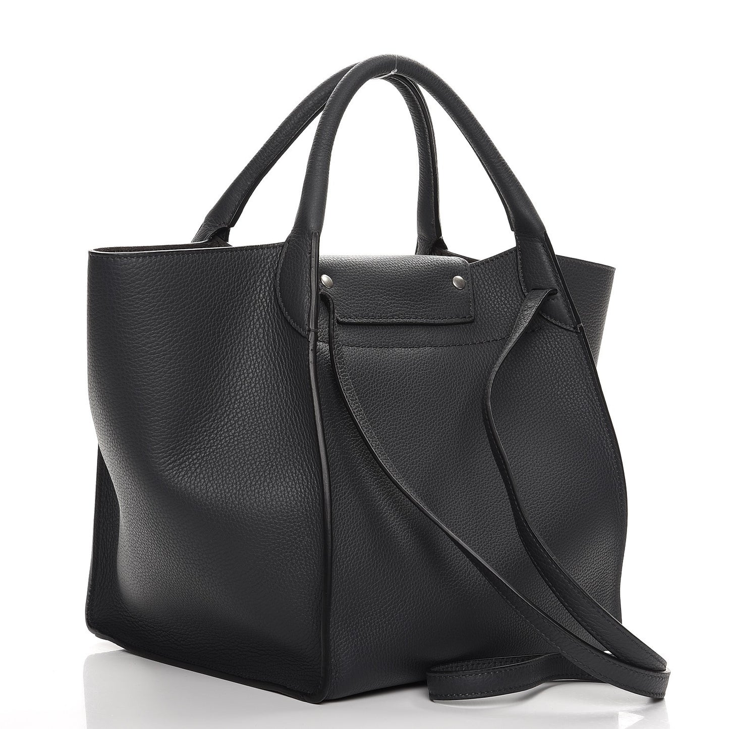 Supple Grained Calfskin Small Big Bag Anthracite