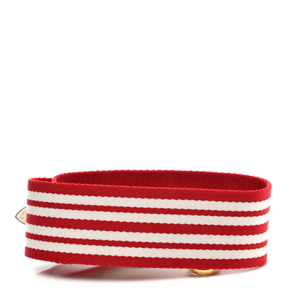 Prada Saffiano Striped Fabric Nastro Righe Shoulder Strap Fuoco 2 of 6