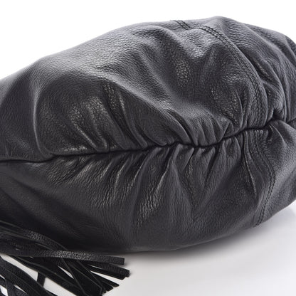 Gucci Pebbled Calfskin Medium Jungle Hobo Black 8 of 9