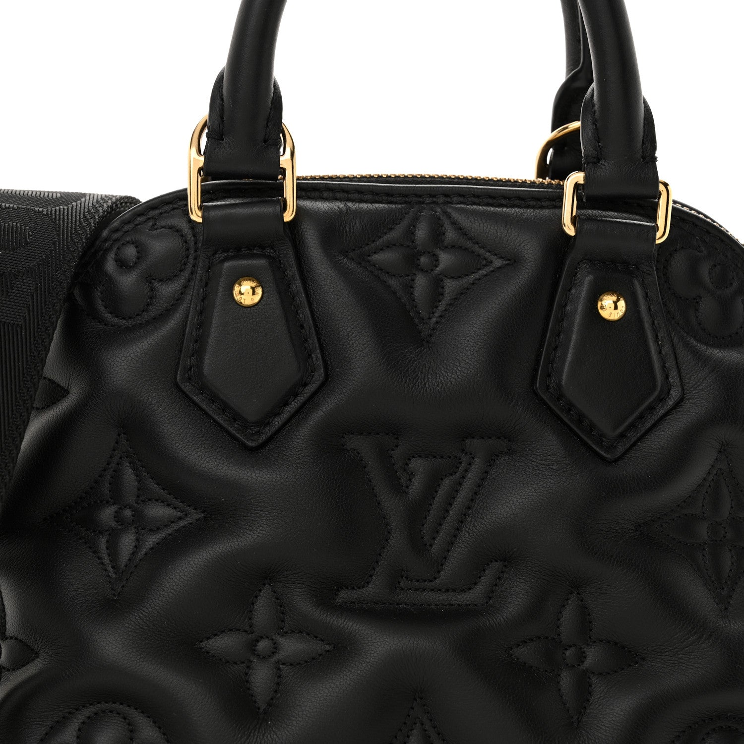 Louis Vuitton Calfskin Bubblegram Alma BB Black 7 of 11