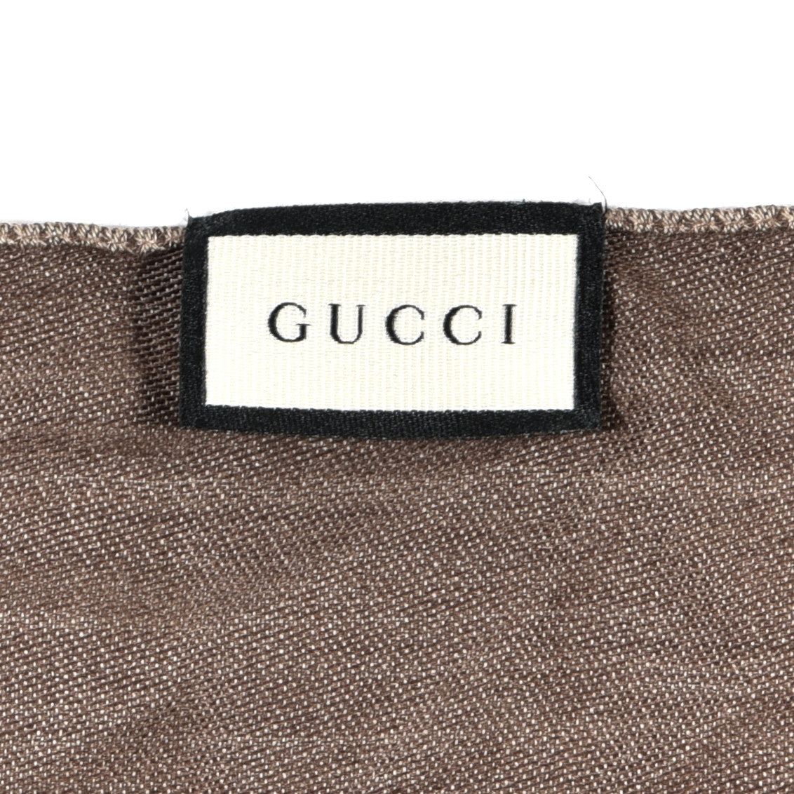 Wool Silk GG Monogram GGNat Scarf Rope Dark Brown