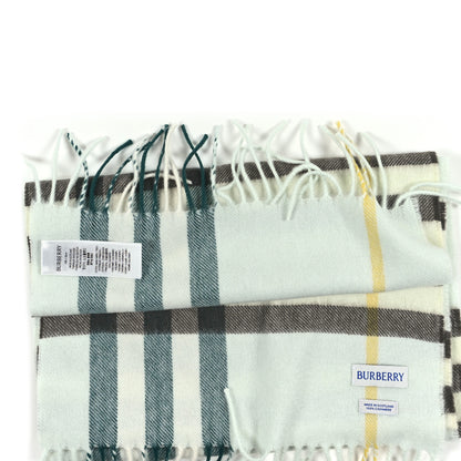 Burberry Cashmere Contrast Check Fringe Scarf Breeze 3 of 3