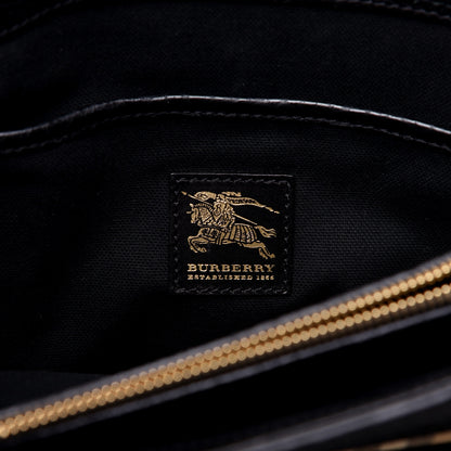 Burberry Haymarket Check Pocket Tote Black 8 of 10