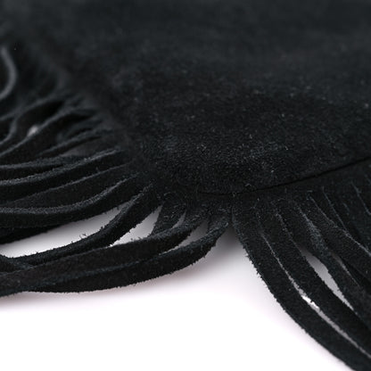 Saint Laurent Suede Calfskin Small Fringe Crossbody Bag Black 10 of 13
