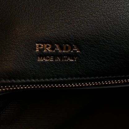 Prada Soft Grain Calfskin Large Tote Bag Black 6 of 10