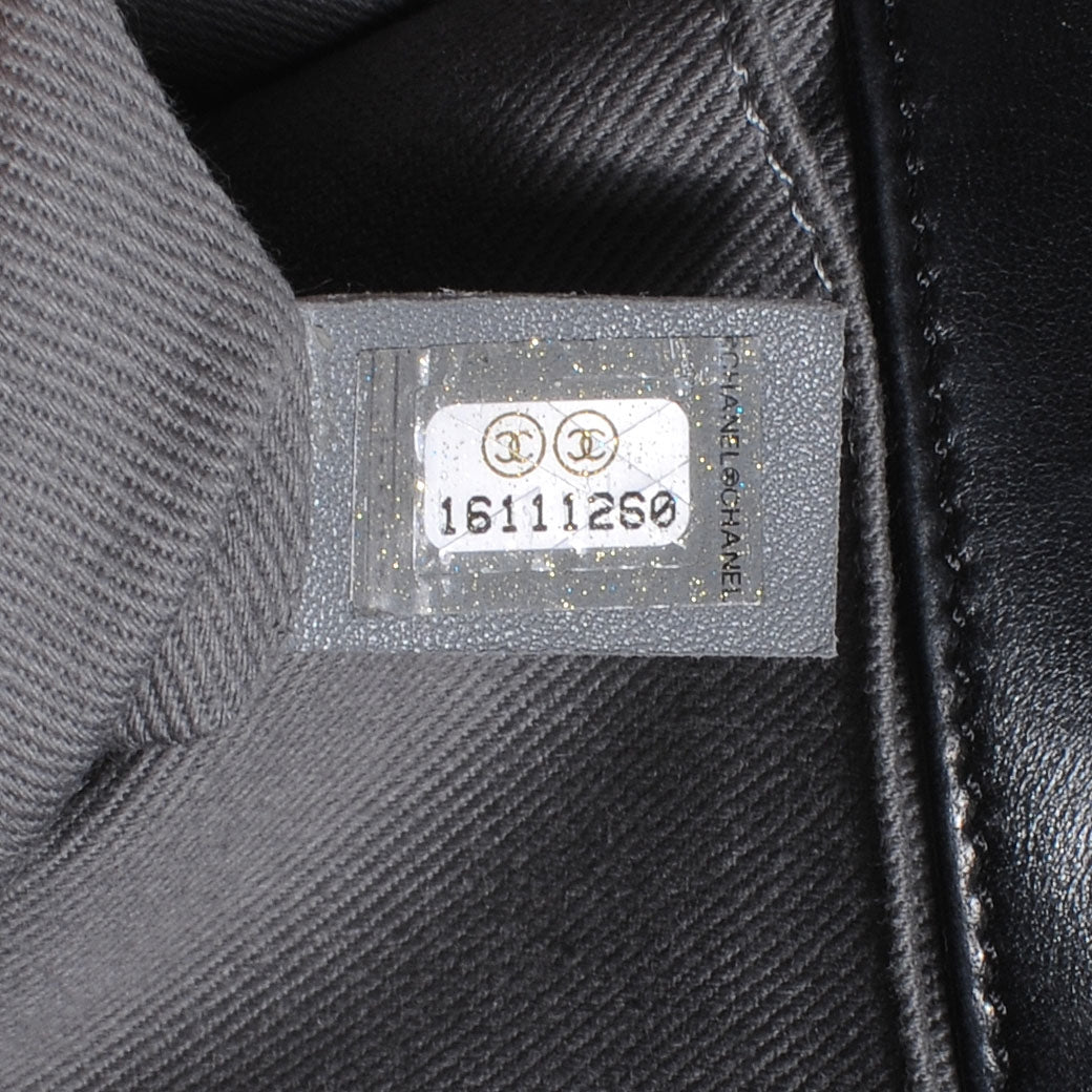Chanel Lambskin Stingray Quilted Medium Boy Flap Black 8 of 8
