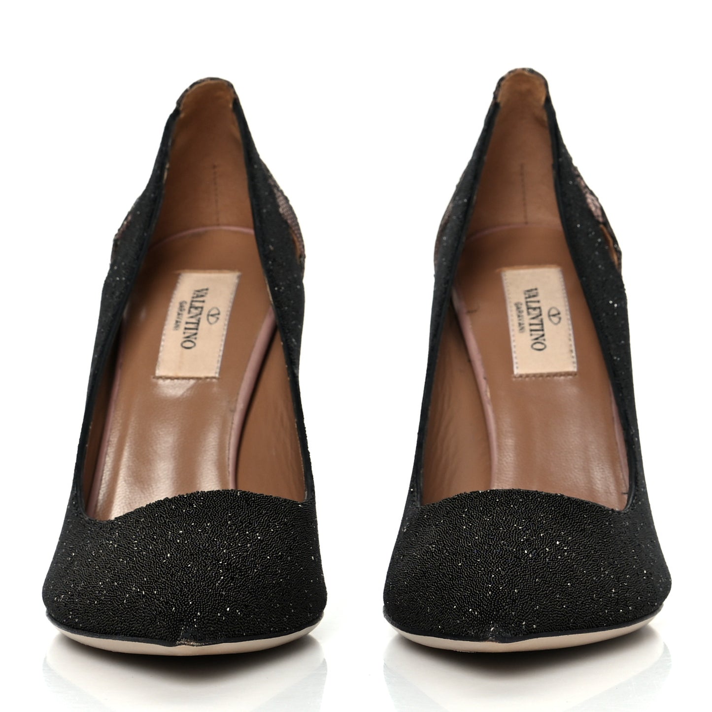 Caviar Crystal Lace Pumps 36.5 Black