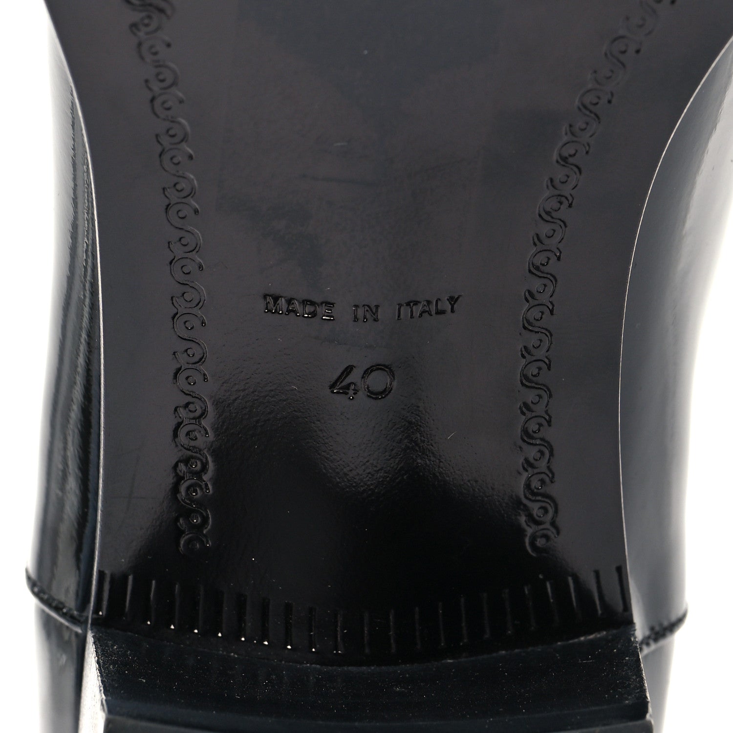 Chanel Patent CC Mid Calf Boots 40 Black 7 of 7