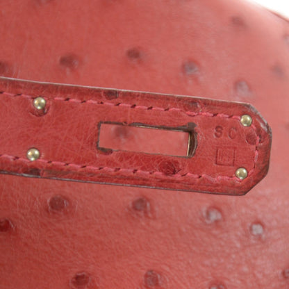 Hermes Ostrich Birkin 35 Rouge Vif 6 of 9