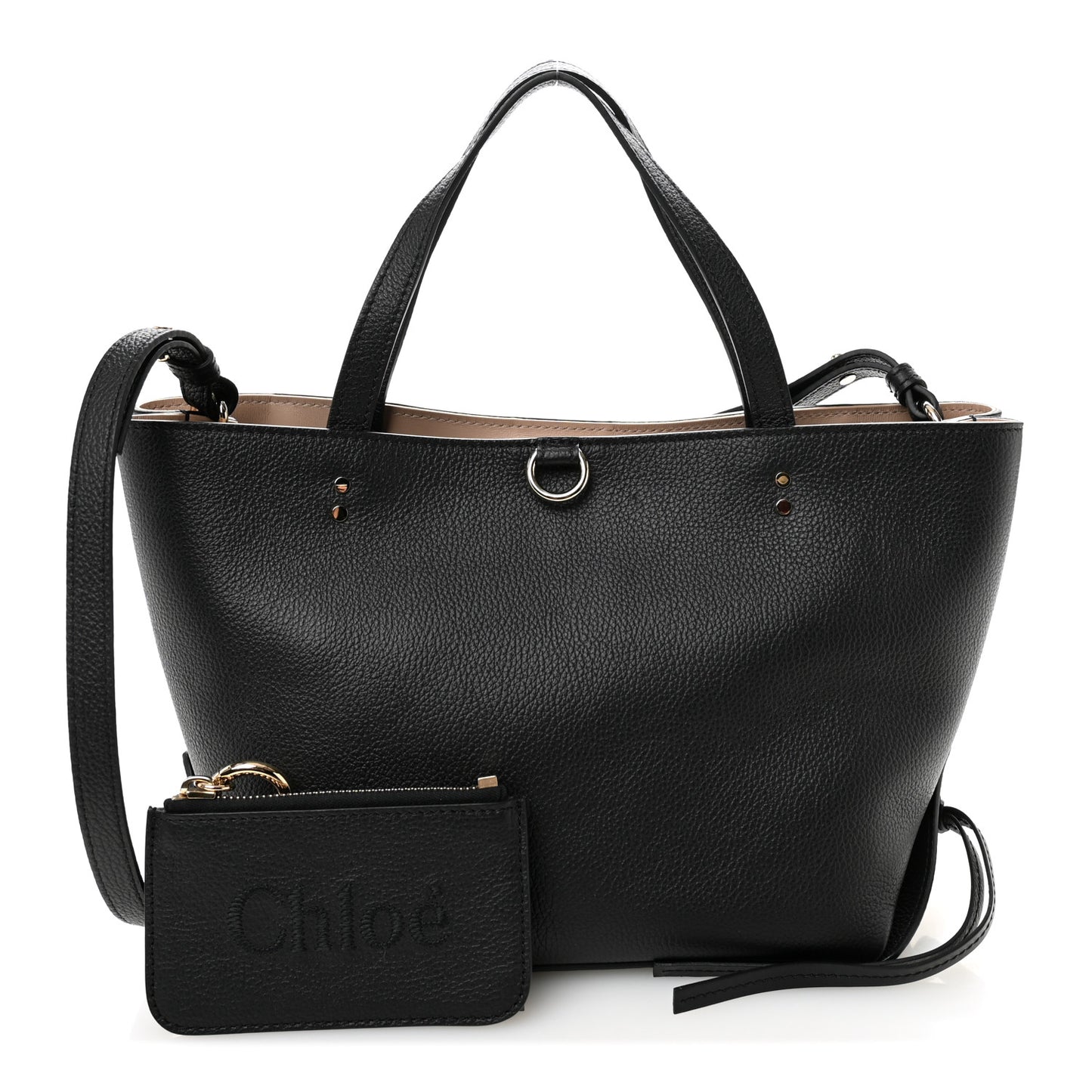 Calfskin Small East West Sense Tote Black
