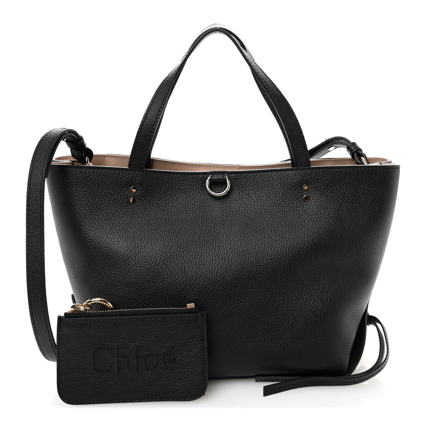 Chloe Calfskin Small East West Sense Tote Black 3 of 11