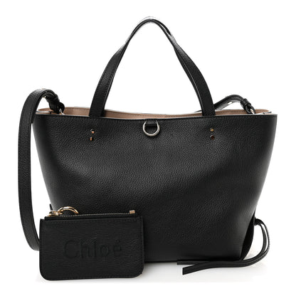 Chloe Calfskin Small East West Sense Tote Black 3 of 11