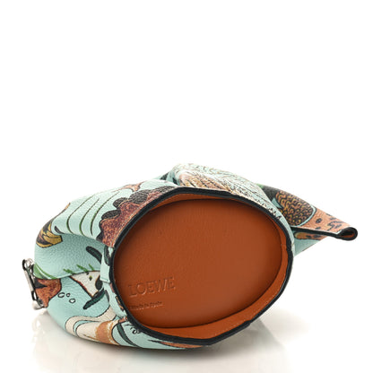 Loewe Calfskin Mermaid Print Paulas Ibiza Crossbody Bag Aqua 4 of 7