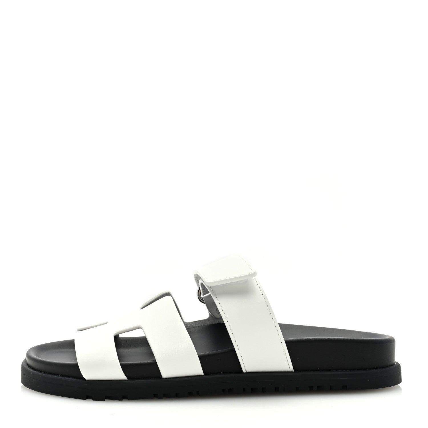 Hermes Calfskin Womens Chypre Sandals 35 White 1 of 7