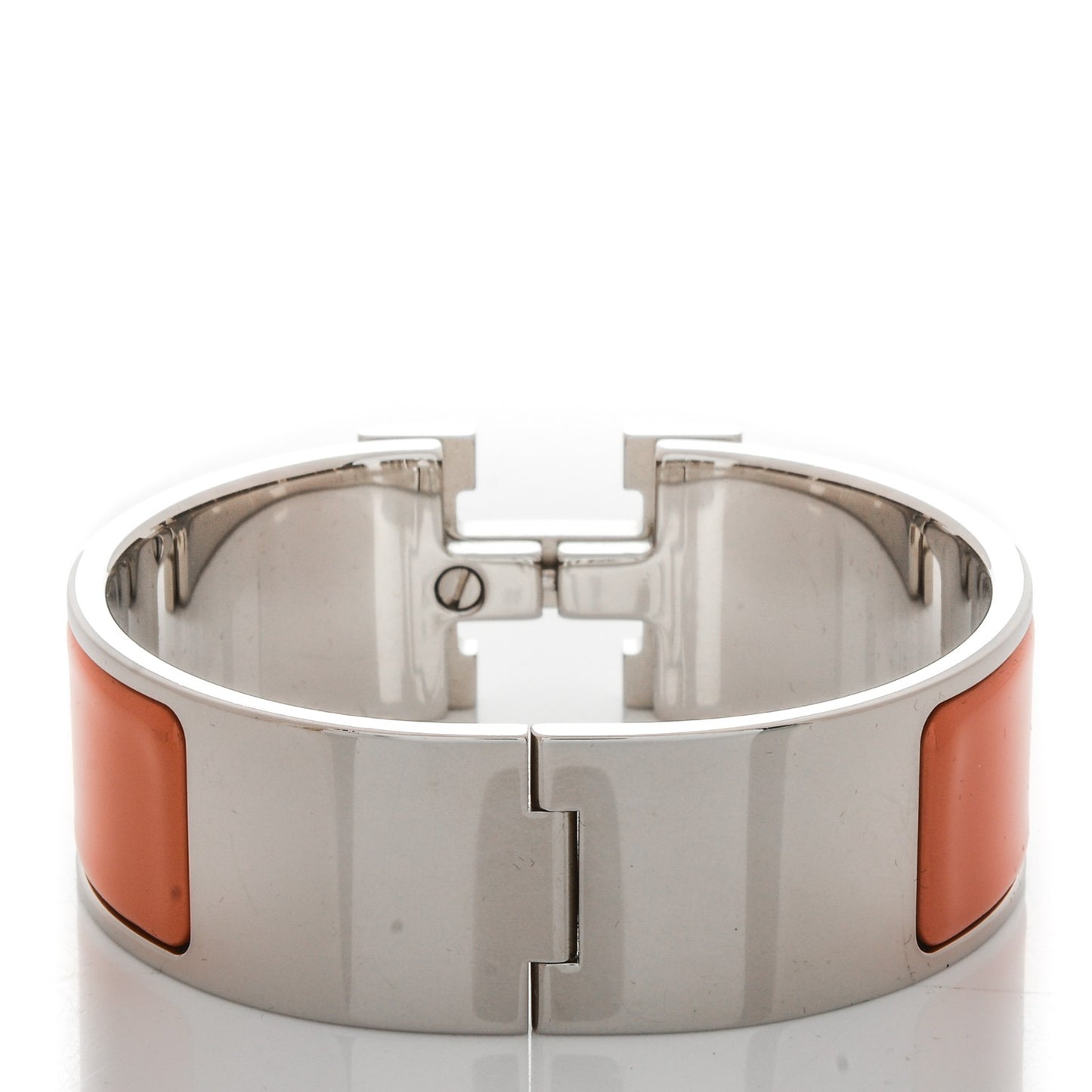 Enamel Wide Clic Clac H Bracelet GM Orange Fruite