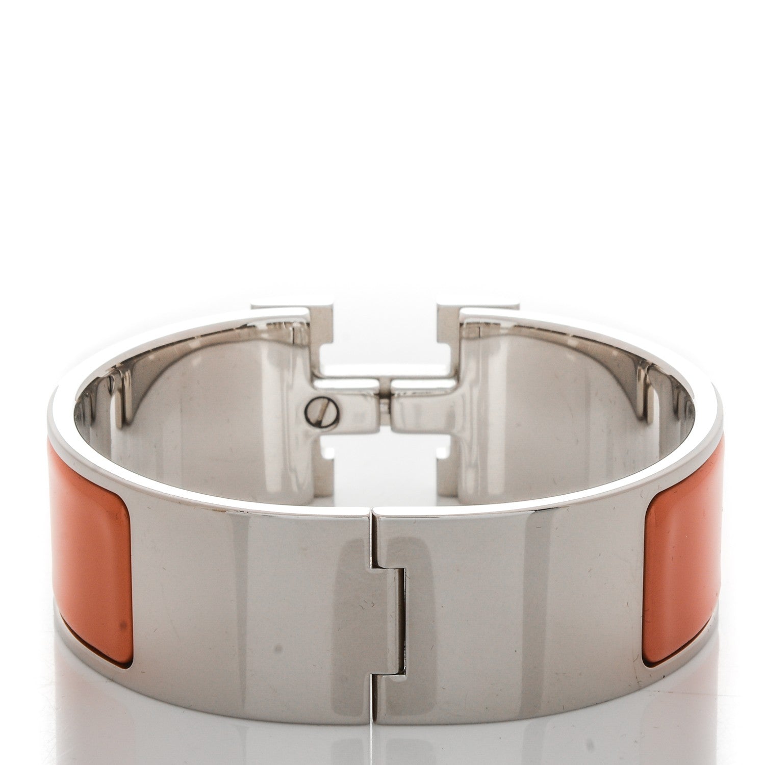 Hermes Enamel Wide Clic Clac H Bracelet GM Orange Fruite 3 of 6