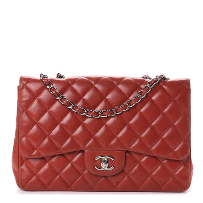 Chanel Lambskin Quilted Jumbo Single Flap Red 1 of 10