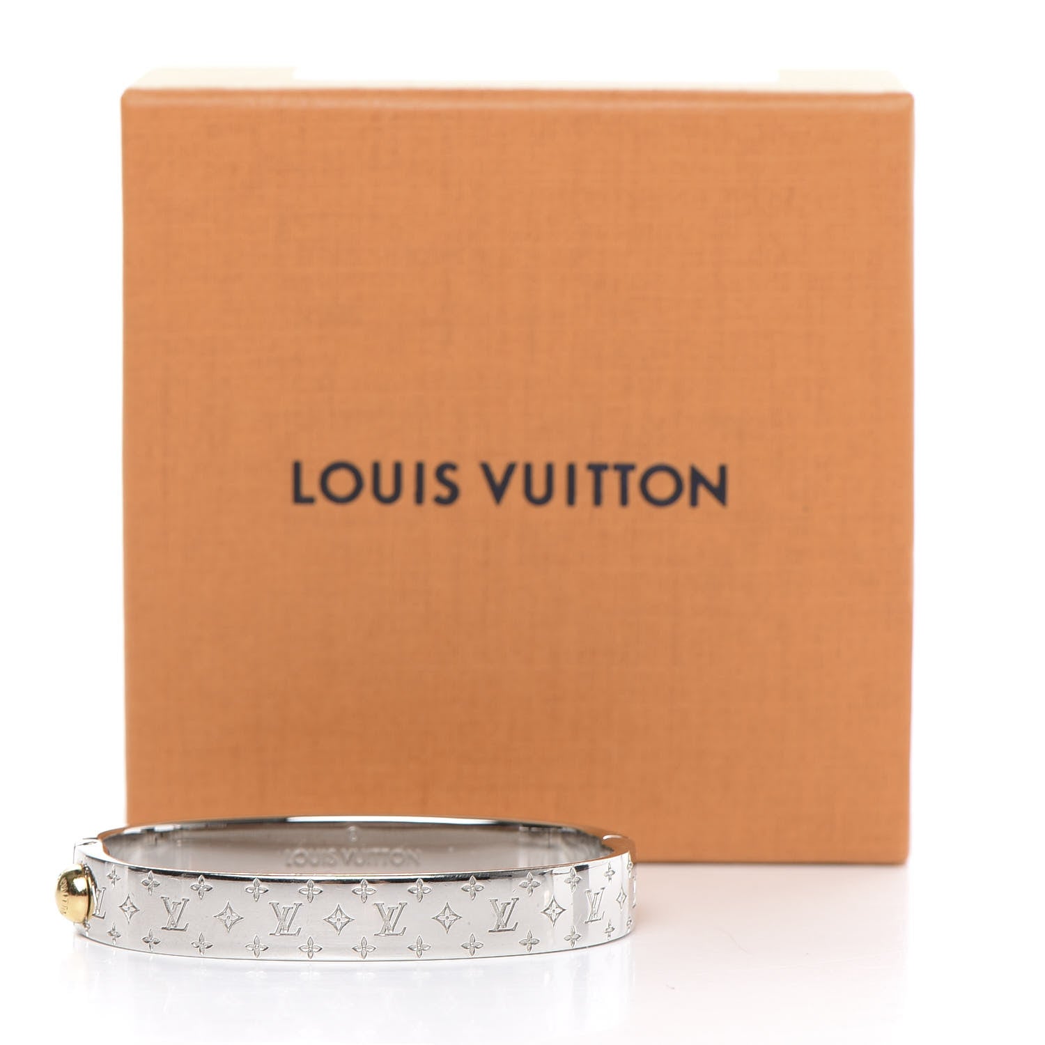 Louis Vuitton Palladium Monogram Nanogram Cuff S Silver 5 of 5
