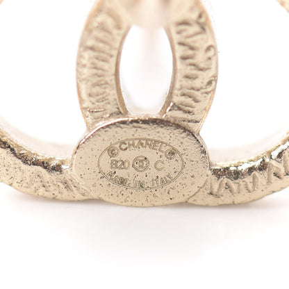 Chanel Pearl Crystal CC Earrings Gold 4 of 5