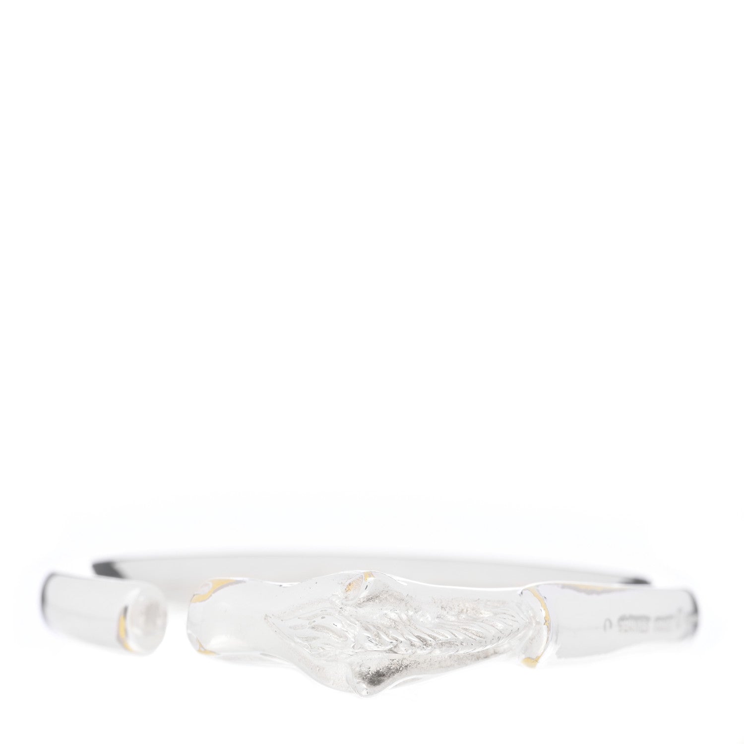 Hermes Palladium Plated Cheval Bracelet Silver 1 of 4