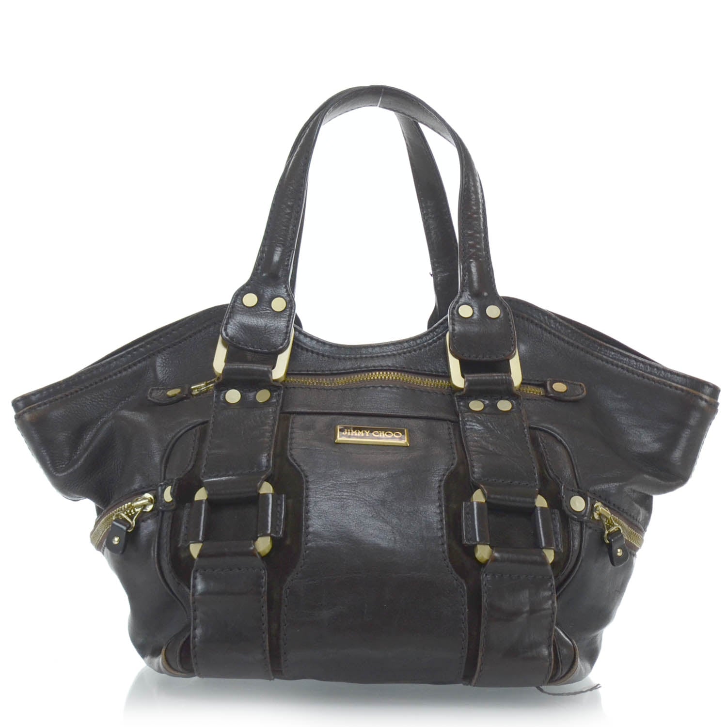 Jimmy Choo Leather Suede Marcia Coffee Brown 1 of 11