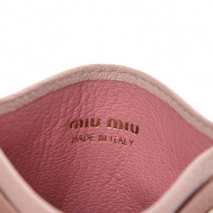 Miu Miu Goatskin Madras Card Case Rosa 6 of 8