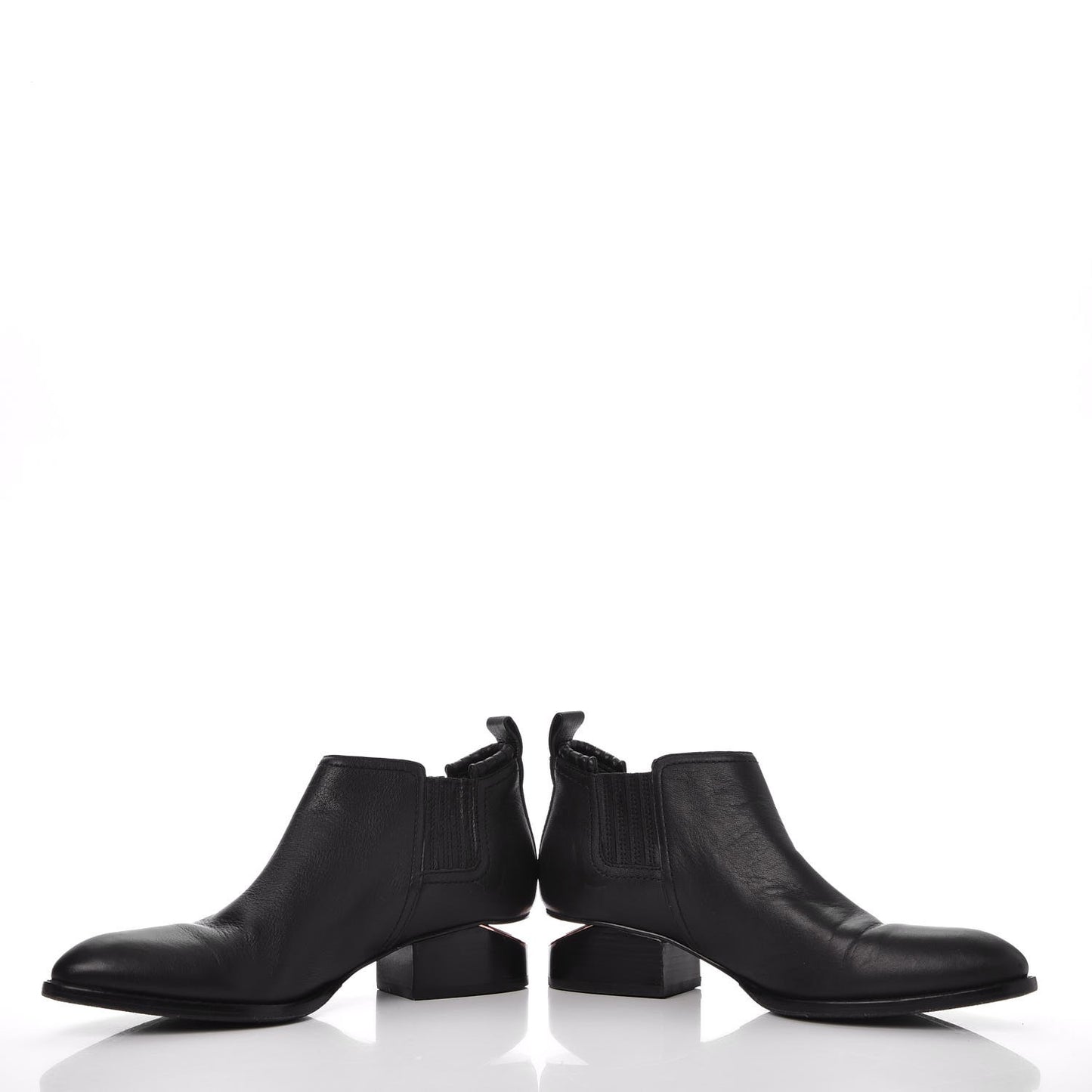 Calfskin Ankle Cutout Kori Boots 38.5 Black