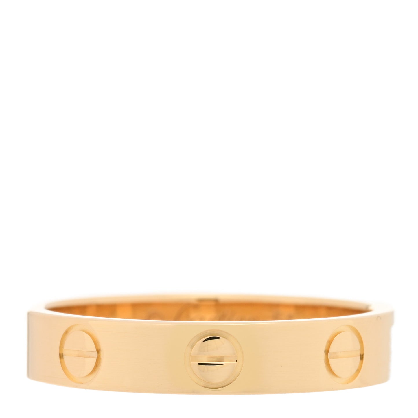 18K Yellow Gold 3.5mm LOVE Wedding Band Ring 51 5.75