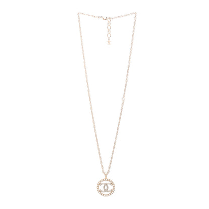 Chanel Pearl CC Round Pendant Necklace Gold 3 of 4