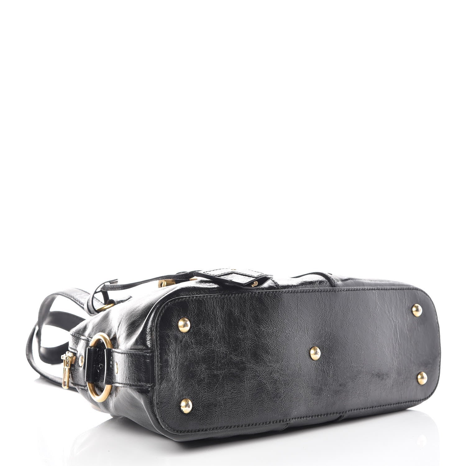 Saint Laurent Textured Patent Calfskin Medium Muse Black 4 of 26