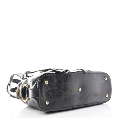 Saint Laurent Textured Patent Calfskin Medium Muse Black 4 of 26