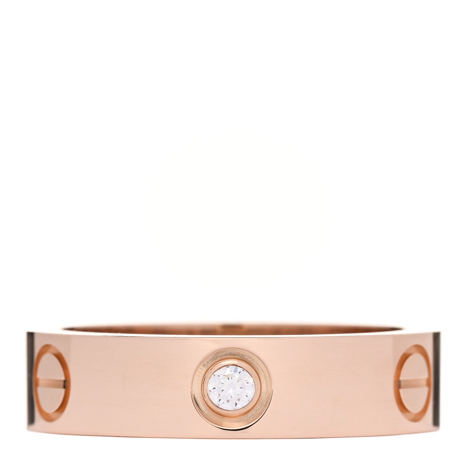 Cartier 18K Pink Gold 3 Diamond 5.5mm LOVE Ring 59 8.75 1 of 4