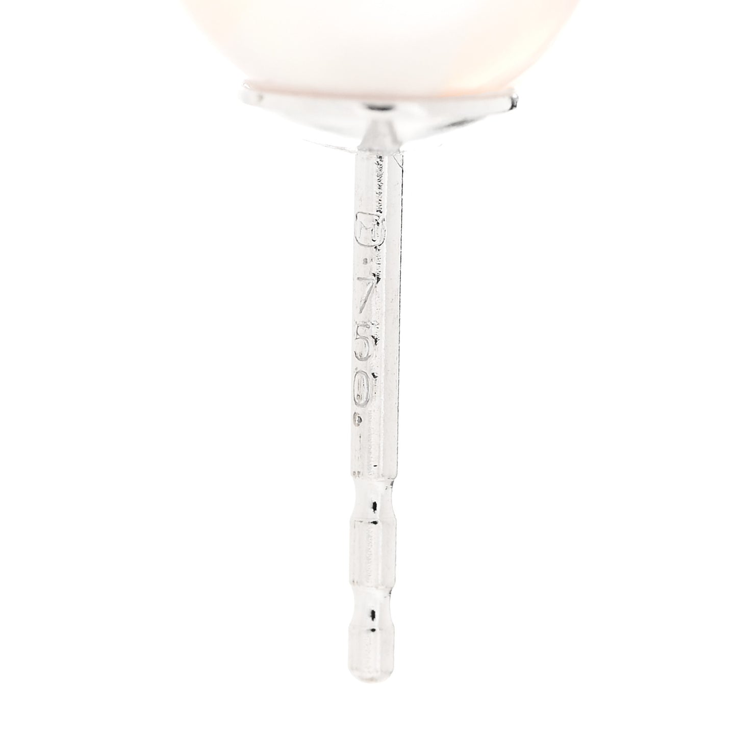 18K White Gold Akoya Pearl 8-8.5mm Stud Earrings