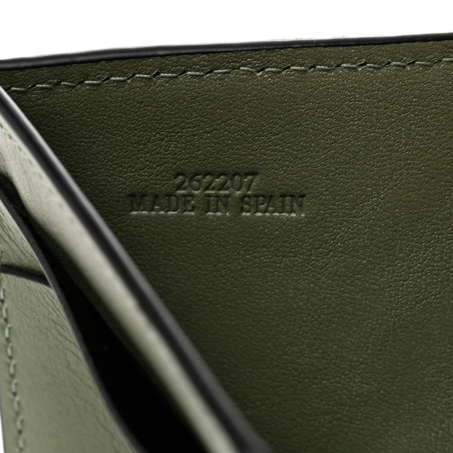 Loewe Grained Calfskin Anagram Trifold Wallet Anthracite Ghost 7 of 10