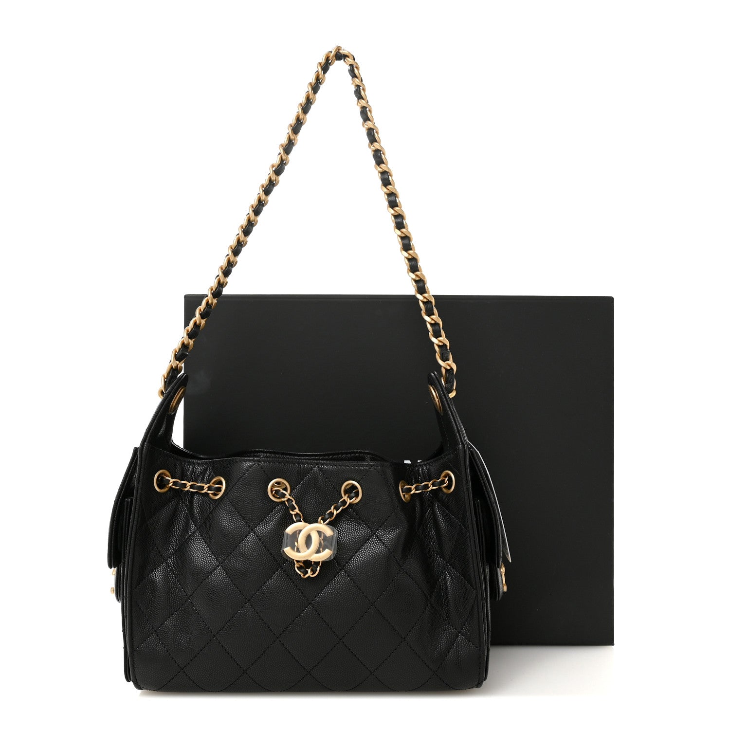 Chanel Caviar Quilted Mini Chanel 25 Handbag Black 11 of 11