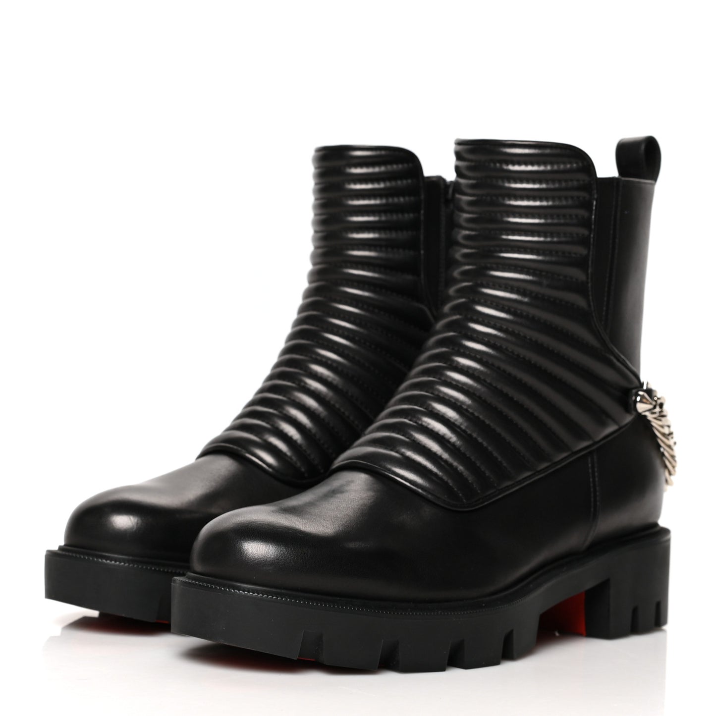 Calfskin Maddic Max Flat Boots 37 Black