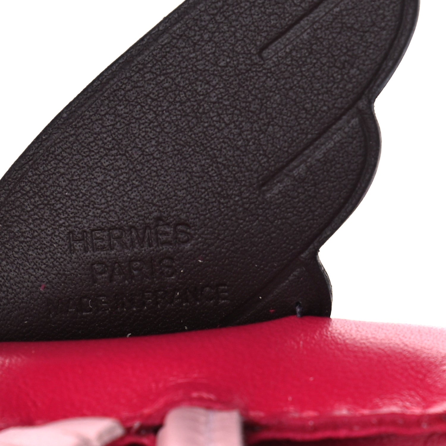 Hermes Milo Lambskin Grigri Rodeo Pegase Horse Bag Charm PM Framboise Rose Sakura Rouge Sellier 3 of 4