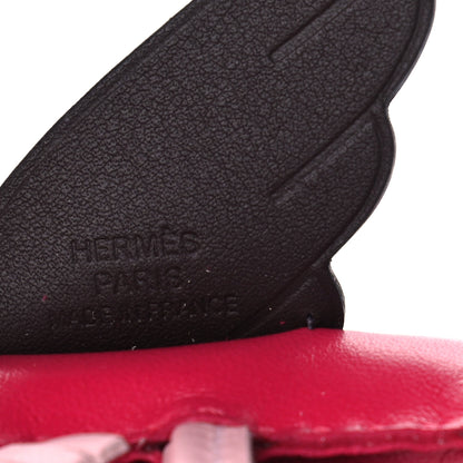 Hermes Milo Lambskin Grigri Rodeo Pegase Horse Bag Charm PM Framboise Rose Sakura Rouge Sellier 3 of 4