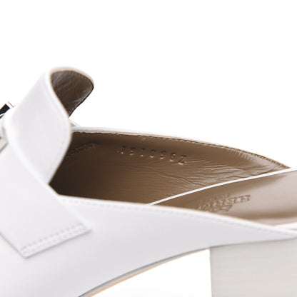 Hermes Goatskin Tuileries Mules 37 White 7 of 9
