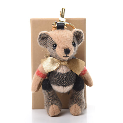 Burberry Cashmere House Check Thomas Rucksack Bear Bag Charm Camel 4 of 4