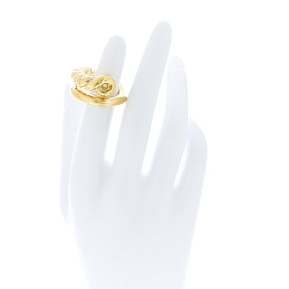 Bottega Veneta Sterling Silver Rope Twist Ring 57 8 Gold 2 of 4