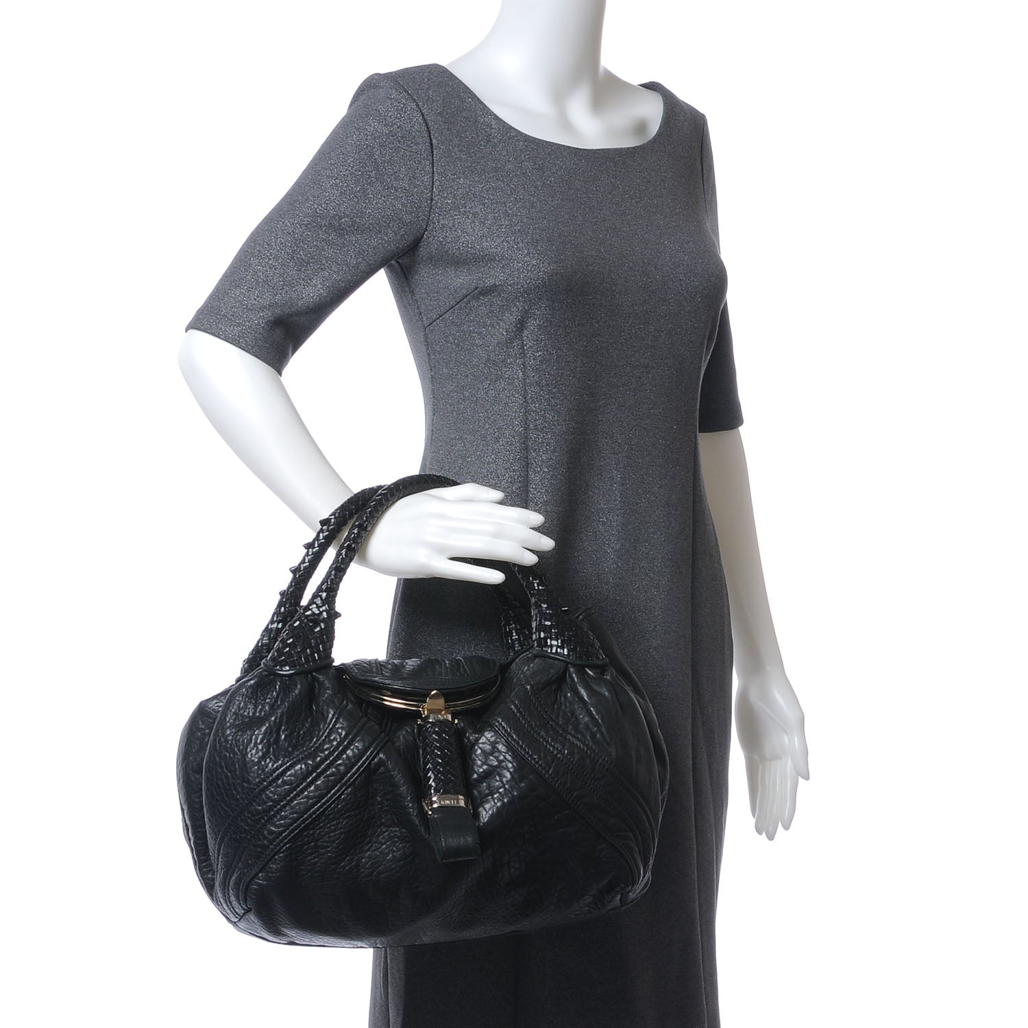 Fendi Nappa Nuvolata Spy Black 2 of 8